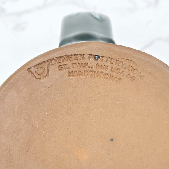 Deneen Pottery Mug Kit Carson County Carousel Horse Colorado Green Drip USA New - Picture 4 of 7